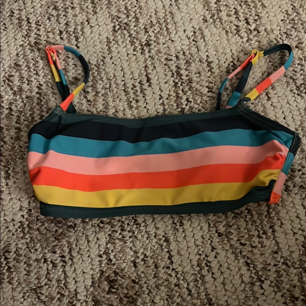 Xhilaration Multicolor Striped Bikini Top